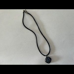 Unique, Diamond Shaped Glass Necklace